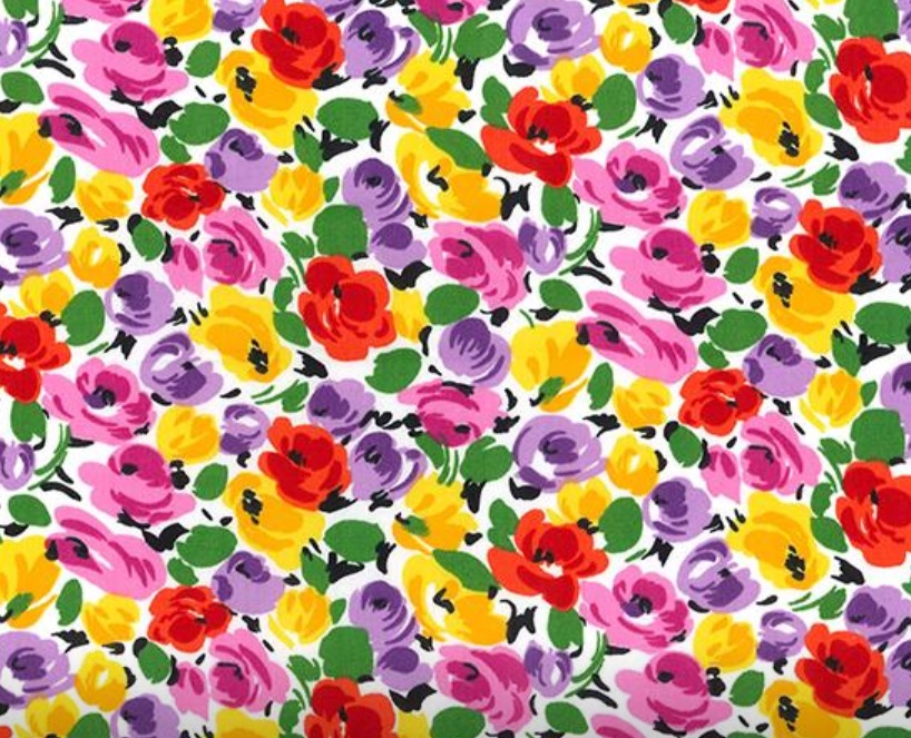 Rose & Hubble Cotton Poplin Bright Blooms